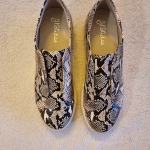 J/Slides Kayla Slip On Sneakers Python Print Slip On Vegan Leather 10M